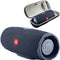 Charge 4 Portable Waterproof Wireless Bluetooth Speaker Bundle Portable Hard Carrying Protective Case - Blue